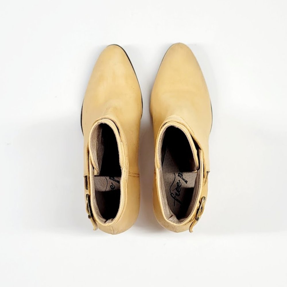 FREE PEOPLE Belleville Ankle Bootie natural Sz 37 - Picture 4 of 7